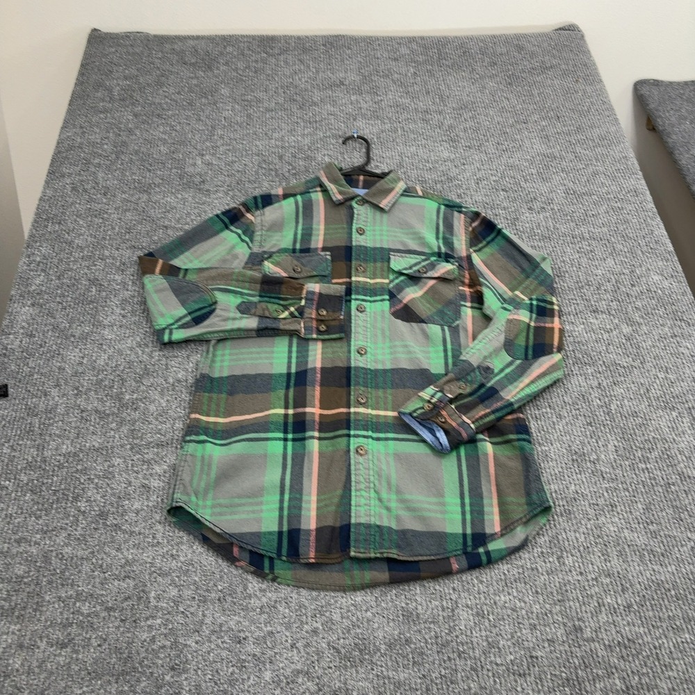 Boden Shirt Mens‎ M Green Cotton Plaid Elbow Patches Button Down Preppy Casual